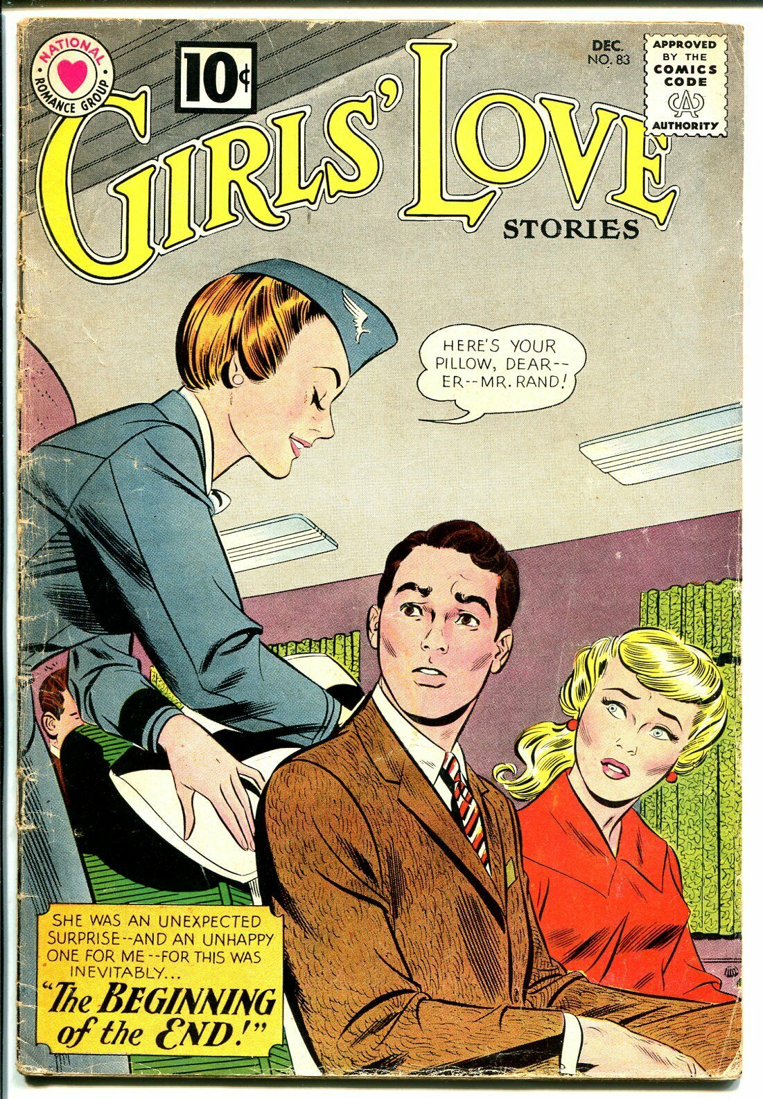 Girls' Love #83 1961 DC-airline stewardess cover-passion-heartbreak-VG | Comic  Books - Silver Age, DC Comics, Romance / HipComic, image size:1101x1587