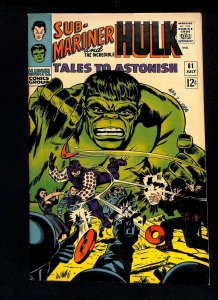 Tales To Astonish #81 Sub-Mariner and the Hulk!