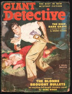 Giant Detective-Winter 1951-violent pulp art by Rudolph Belarski-Bruno Fischer