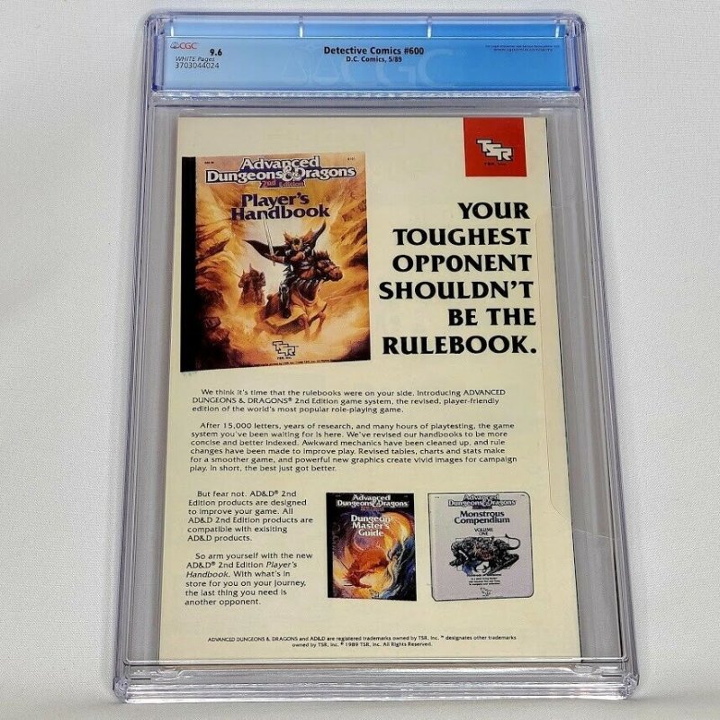 Detective Comics #600 DC 1989 CGC 9.6 Multiple Pin-Ups & Tributes Giant Size