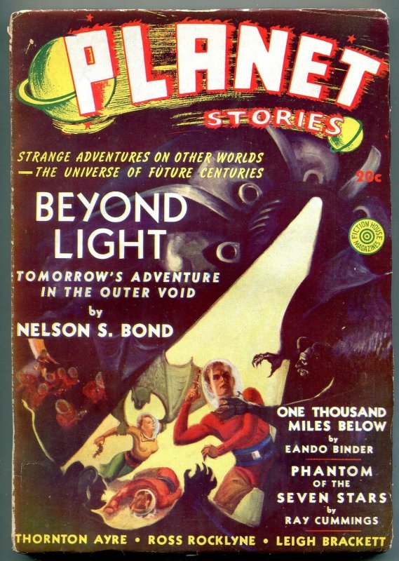 Planet Stories Pulp #5 Winter 1940- One Thousand Miles Below VG/F