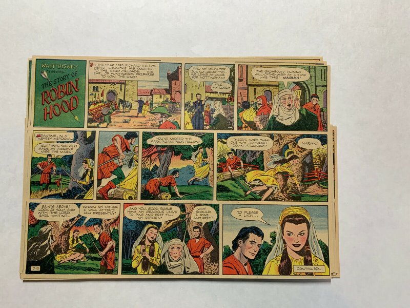 Robin Hood Newspaper Comic Strip 7/13/1952-12/28/1952 Complete Disney