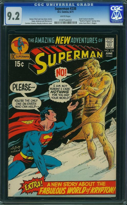 Superman #238 (1971) CGC 9.2 NM-