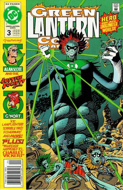 Green Lantern Corps Quarterly #3 (Newsstand) VF ; DC | Dave Cockrum G'Nort