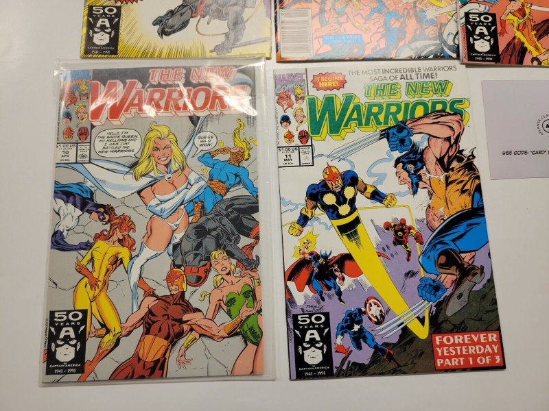 5 New Warriors Marvel Comic Books #7 8 9 10 11 14 TJ3