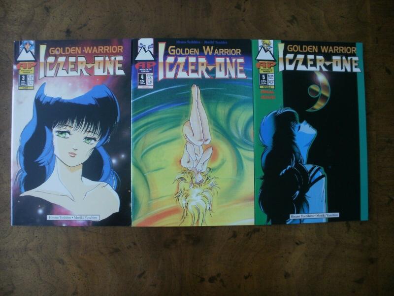 3 Antarctic Press AP Comic Book: GOLDEN WARRIOR LOZER ONE #3 #4 #5