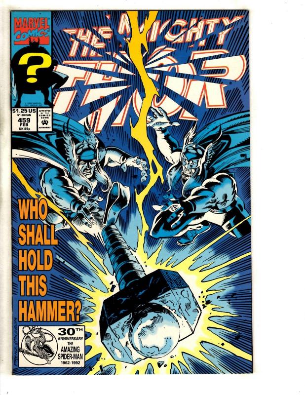 9 Thor Marvel Comic Books # 417 447 450 452 454 455 456 459 462 Odin Hulk SS3