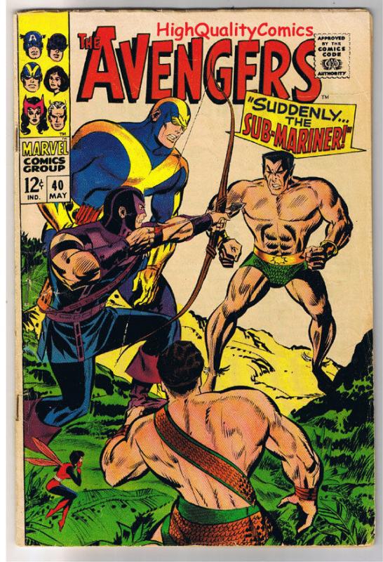 AVENGERS 40, VG+, Captain America, Hercules, Don Heck, 1963, more in store