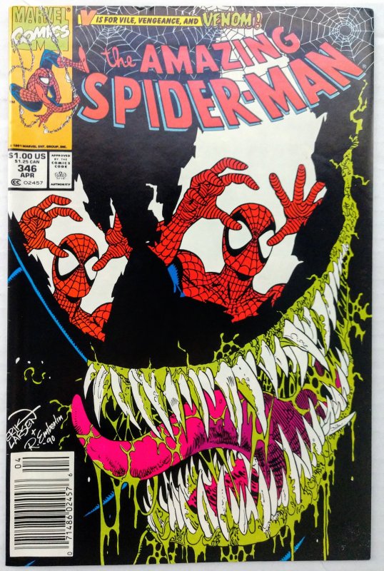 The Amazing Spider-Man #346 NEWSSTAND (VF/NM)(1991)