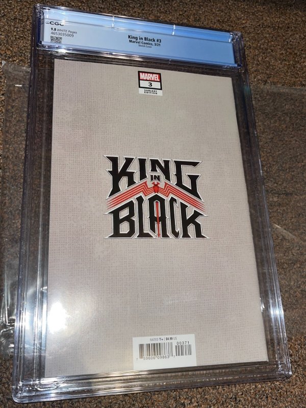 King in Black 3 (2021), Stegman Virgin Sketch 1:500 Variant, CGC Graded 9.8