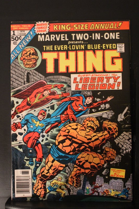 z Marvel Two-in-One Annual #1 (1976) High-Grade VF/NM Liberty Legion Wow!