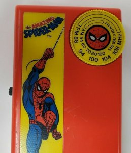 Spider-Man Vintage Transistor Radio 1984 Toy Marvel  Nasta  Rare Comic