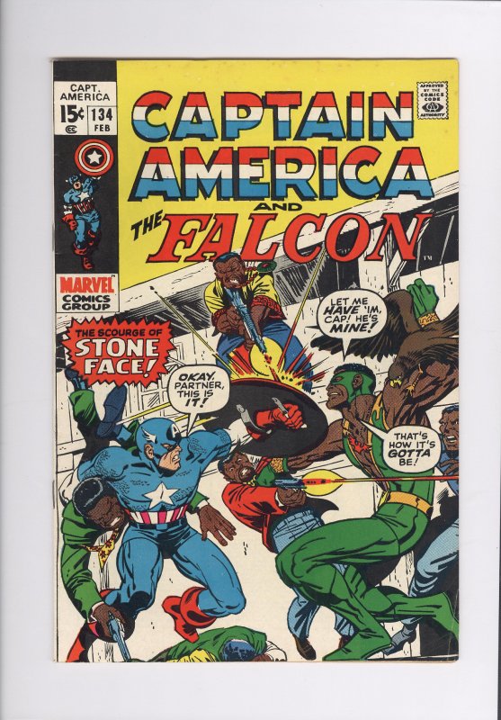 Captain America # 134  VF   (1969)  Early Bronze Age Classic  High Grade