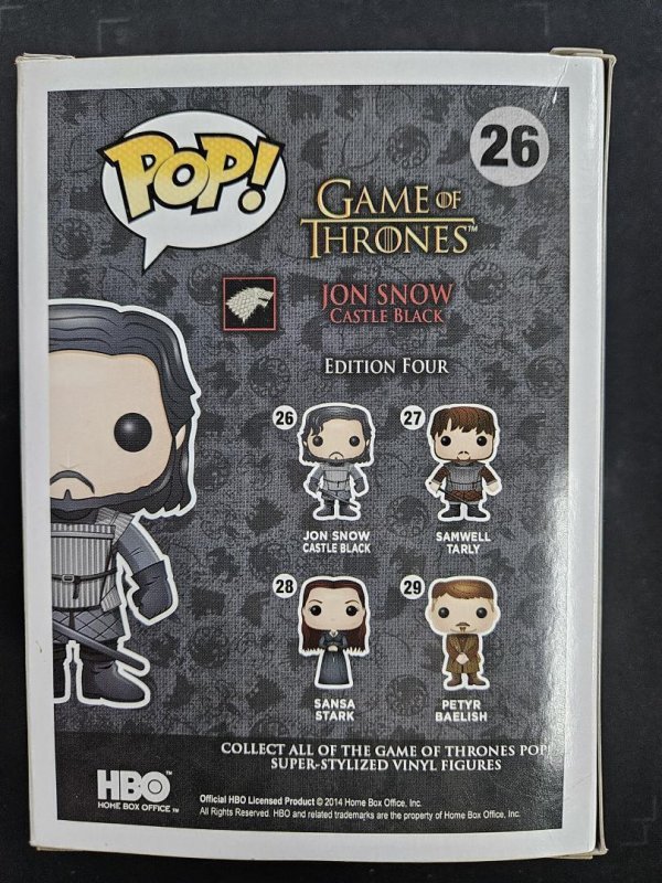 Funko Pop! Jon Snow #26, Game of Thrones, Hot Topic Excl.