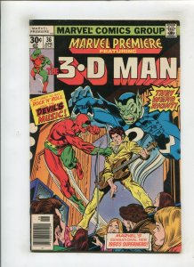 MARVEL PREMIERE #36 (8.0) THE 3-D MAN!! 1977