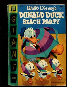 DELL GIANT COMICS #3 (4.0)  DONALD DUCK BEACH PARTY