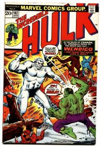 Incredible Hulk #162 comic book-marvel 1st Wendigo FN