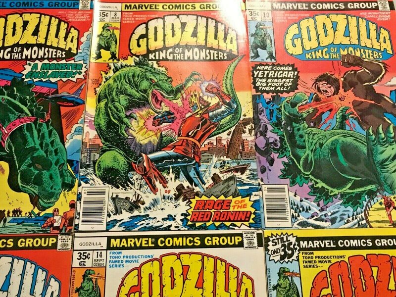 GODZILLA KING OF THE MONSTERS#1-16 VF LOT 1978 (10 BOOKS) MARVEL COMICS