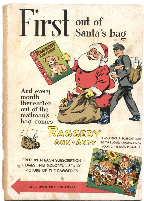 RAGGEDY ANN + ANDY #31-1948-CHRISTMAS ISSUE-WALT KELLY ART---DELL