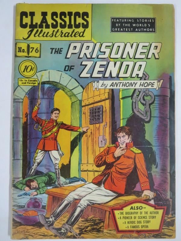 CLASSIC ILLUSTRATED #76 (G+) PRISONER OF ZENDA (1ST Edition, HRO=75) Oct 1950