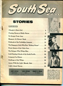 South Sea Stories 5/1963-terrified bound babe-slave girl-cheesecake pix-G/VG