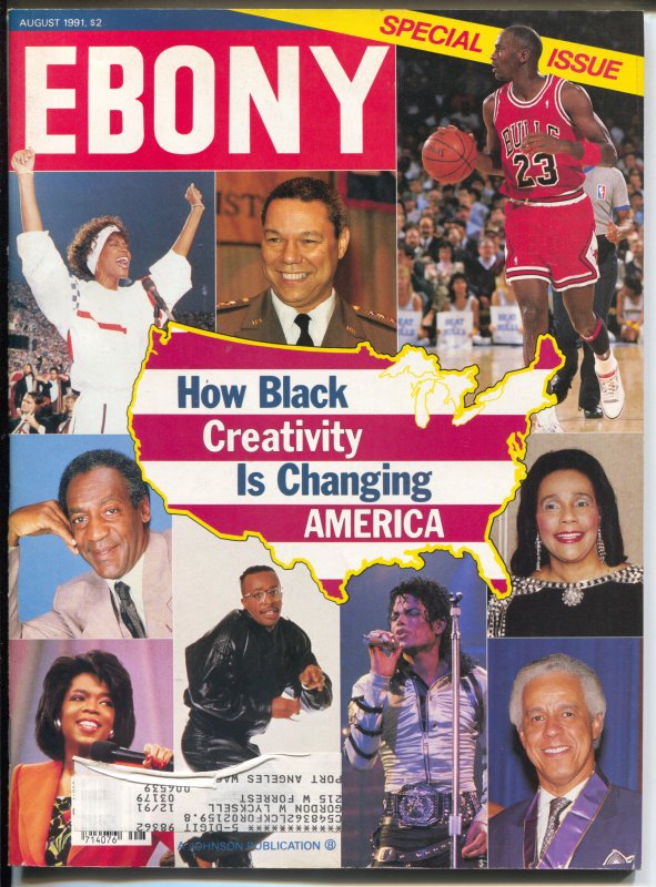 Ebony 8/1991-Black Creativity Changes America-Michael Jackson-FN