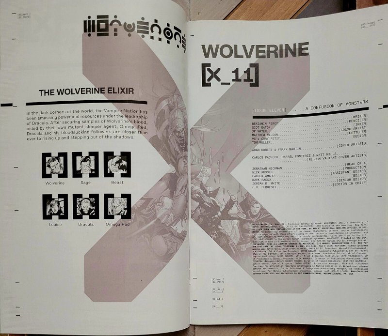 Wolverine #11 (6th Series) Marvel Comics 2021 Ben Percy Cover DRACULA Story 9.0