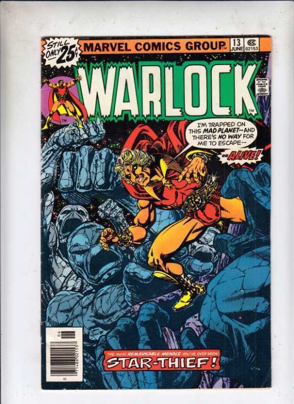 Warlock #13 (Jun-76) VF/NM High-Grade  BEANTOWN CERTIFICATE Jim Starlin Art Wow!
