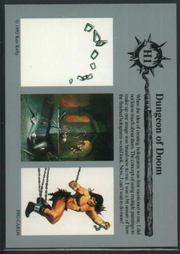 1992 FPG Ken Kelly Insert Hologram H1 - Dungeon Of Doom