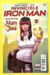 INVINCIBLE IRON MAN 4 MARY JANE COVER (2016) B3