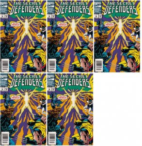 The Secret Defenders #2 Newsstand Cover (1993-1995) Marvel Comics - 5 Comics