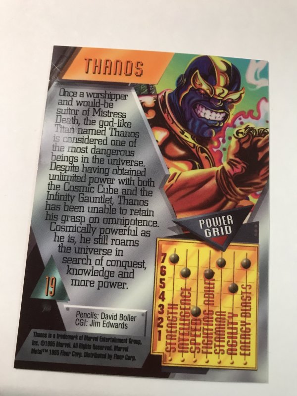 THANOS #19 card : Marvel Metal 1995 Fleer Chromium; NM/M, X-Men Avengers, base