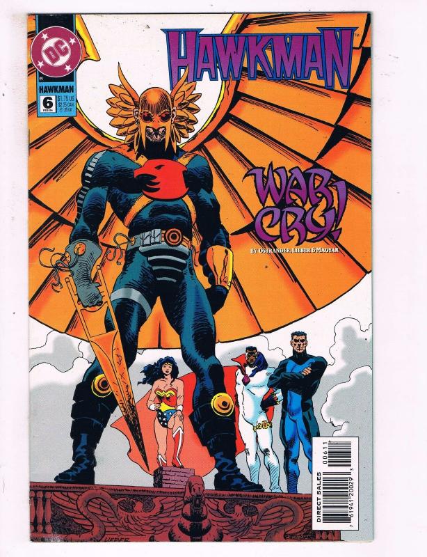 Hawkman #6 VF DC Comics War Cry Comic Book Wonder Woman 1994 DE16