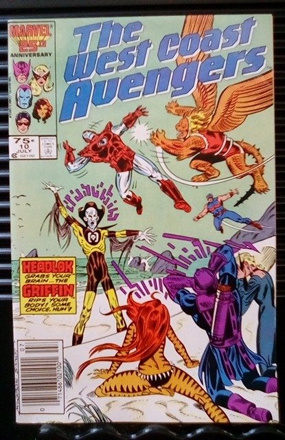 West Coast Avengers #10 Newsstand Edition (1986)