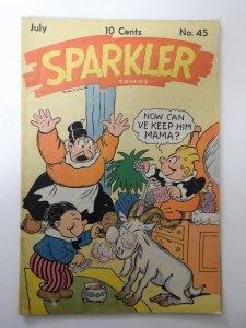 Sparkler Comics #45 (1945) VG Condition moisture stain, rust on staples