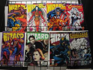 Wizard Magazine lot of 46 + Hero + Overstreet Fan + Cavalcade Catalog 90s + 2009