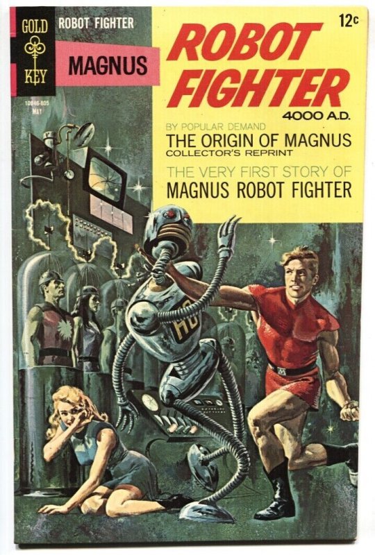 Magnus Robot Fighter #22 Origin Issue-Gold Key-Russ Manning VF+