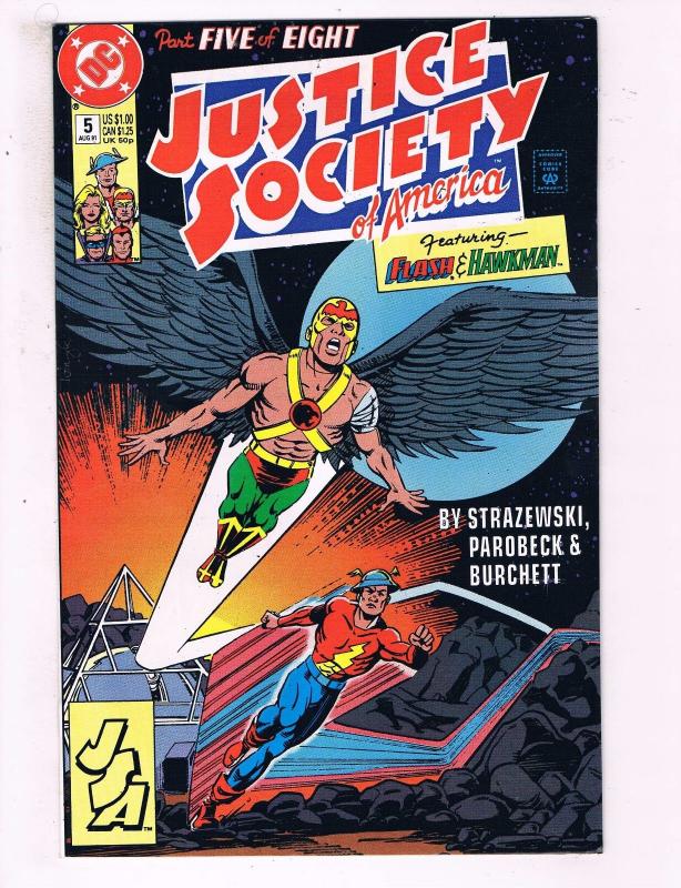 Justice Society Of America #5 VF DC Comics Comic Book Hawkman Flash DE17