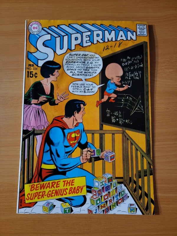 Superman #224 ~ VERY GOOD VG ~ 1970 DC Comics