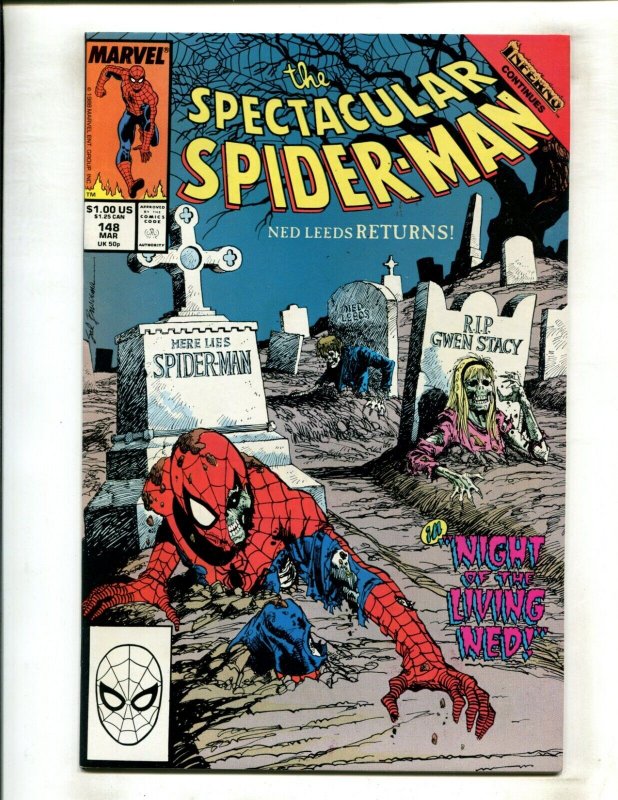 SPECTACULAR SPIDER-MAN #148 (9.2) DEAD GWEN!! 1988