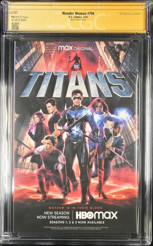 Wonder Woman (2023) # 794 ( CGC 9.6 SS ) Signed Lee Weeks  * Marvel * Census = 1