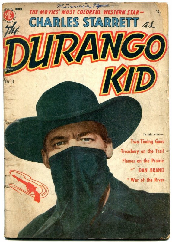 Durango Kid #3 1950- Frazetta story- Charles Starrett photo cover G-