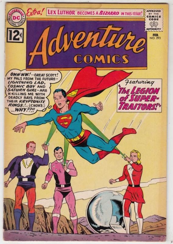 Adventure Comics #293 (Feb-62) GD/VG Affordable-Grade Superboy, Legion of Sup...