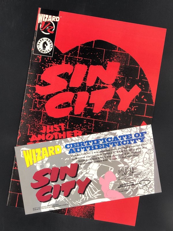 Sin City: Just Another Saturday Night #½ (1997) Includes Wizard COA