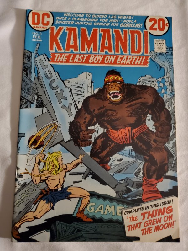 Kamandi 3 Very Fine- Cover by Jack Kirby