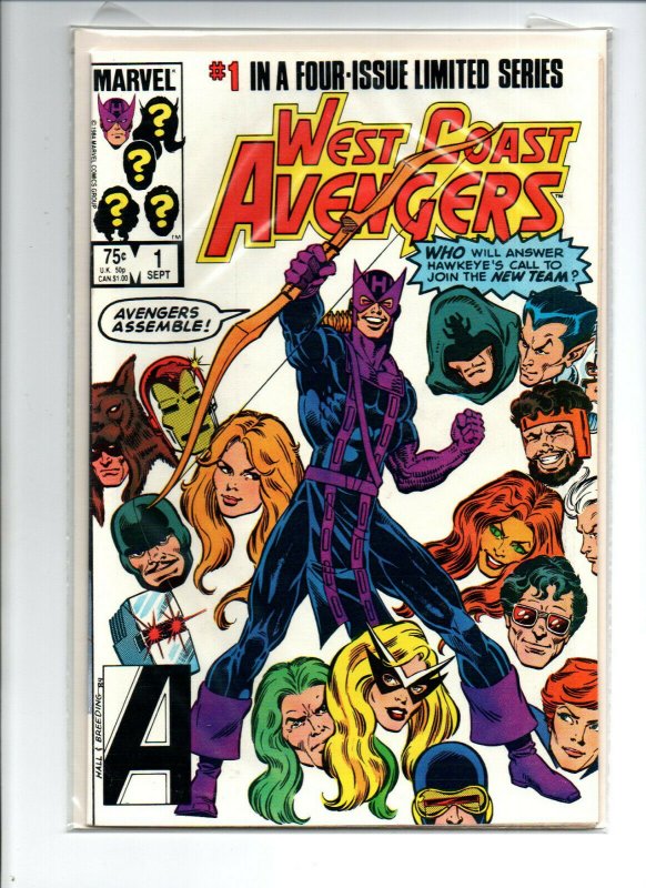 West Coast Avengers #1 2 3 & 4 Complete Set - min-series - 1984 - VF/NM