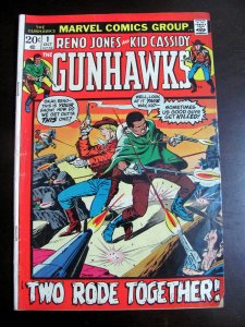 The Gunhawks #1 (1972) VG/FN Marvel Comics Reno Jones & Kid Cassidy Book-436