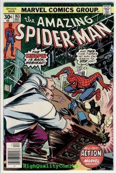 SPIDER-MAN #163, FN+, Kingpin, Andru, Amazing, 1963, more ASM in store