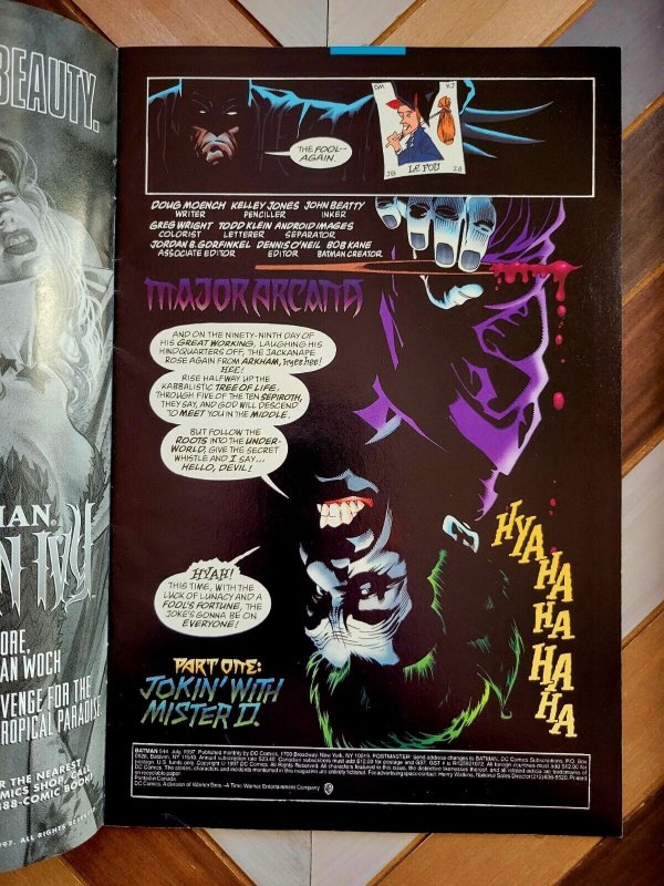 Batman #544 FN+ (DC, 1997) Featuring The Joker, Arkham Asylum