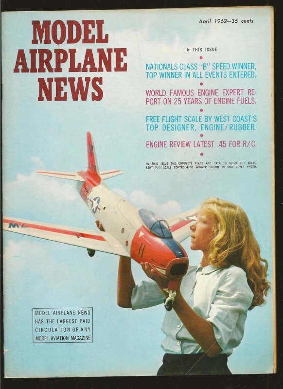 Model Airplane News April 1962 FJ-3 Fury Cover